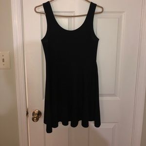Black flare skater dress